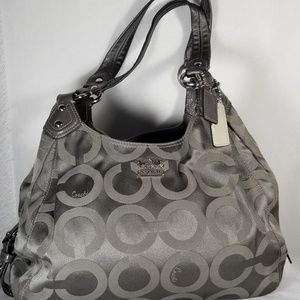 Coach Maggie Madison Signature Gray Purse